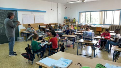 Imagen de archivo en un aula en el municipio de Vícar.