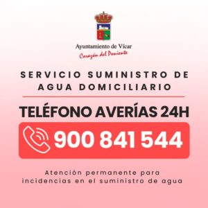 Cartel informativo con el número de atención telefónica 900 841 544.