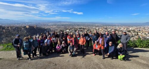 Grupo de excursionistas en la última cita de Deporte y Naturaleza celebrada el domingo 15 de febrero.